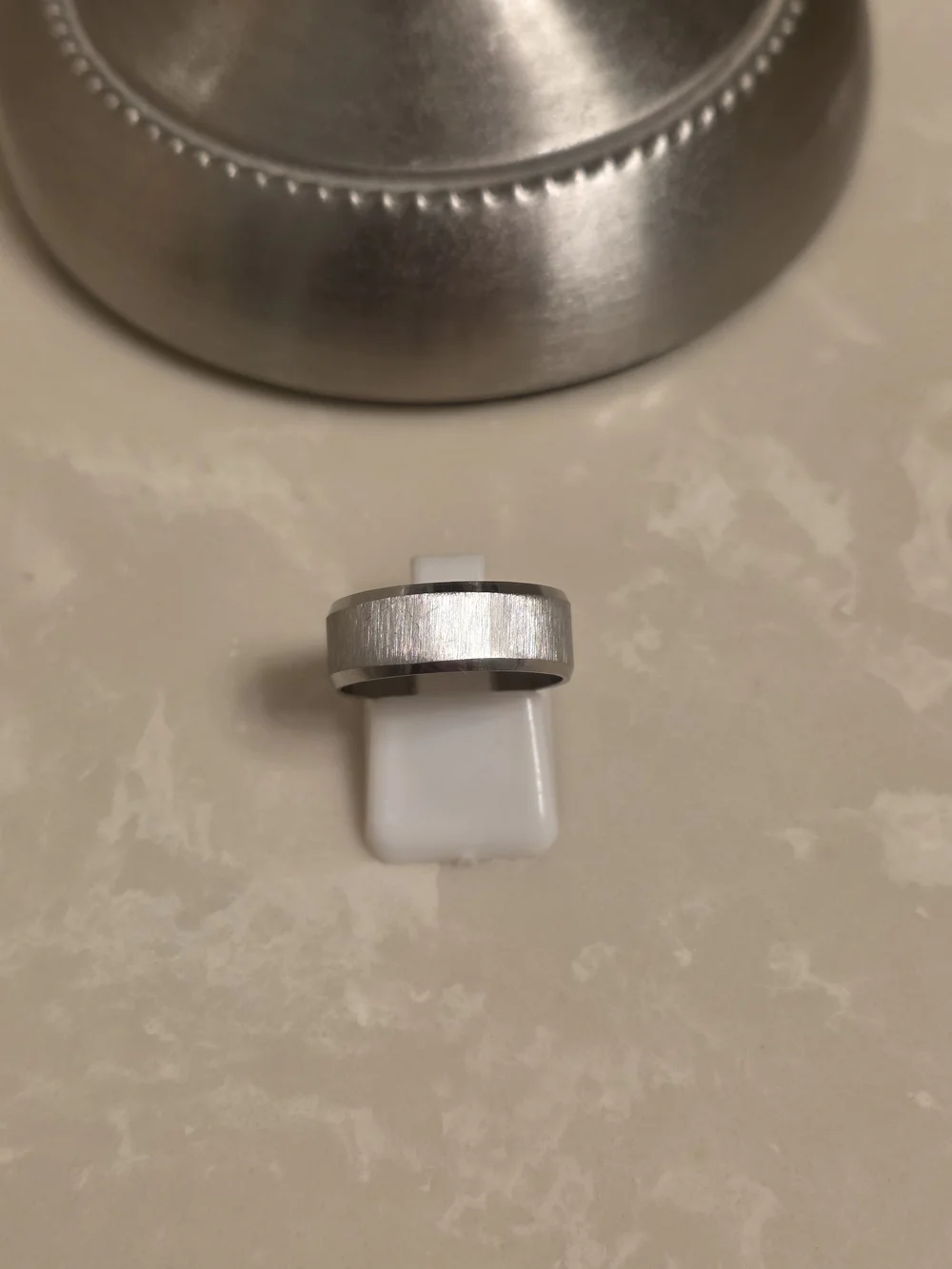Brushed Silver Men's Comfort Fit Band